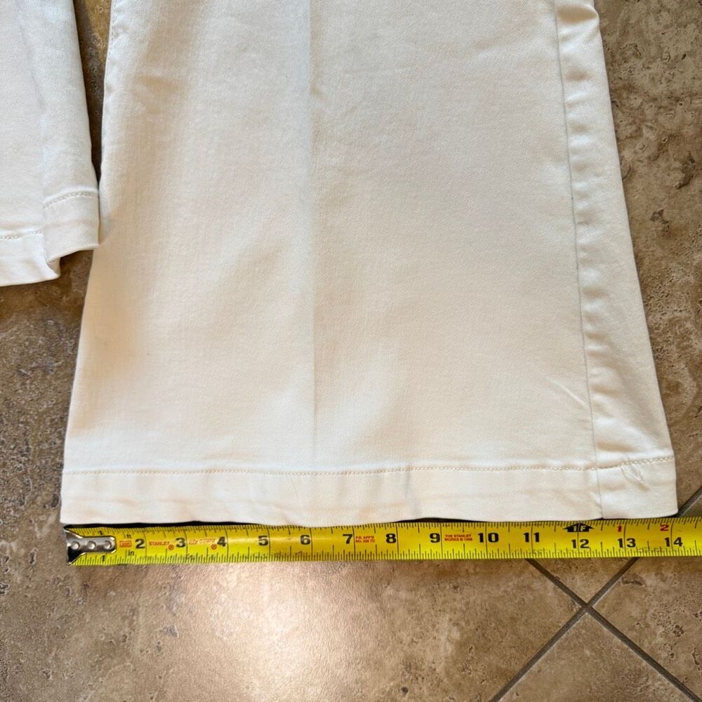 We the Free People Venice Beach Flare Jean Womens 32 Ivory White Stretch Boho - Picture 14 of 16
